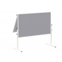 Moderationstafel solid klappb. Filz/Filz, 150x120 cm, grau