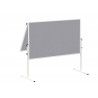 Moderationstafel solid klappb. Filz/Filz, 150x120 cm, grau