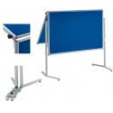 Moderationstafel prof. klappb. Textil/Textil blau, 150x120 cm